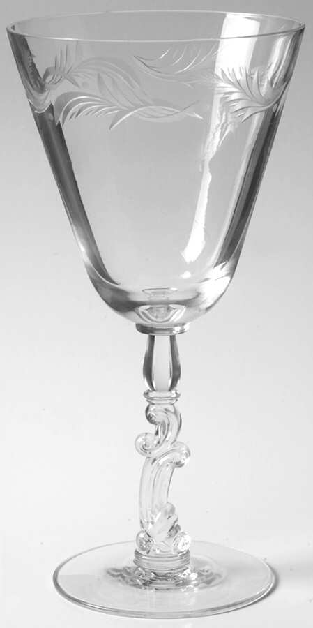 Vanity Gray Water Goblet by Tiffin-Franciscan-1