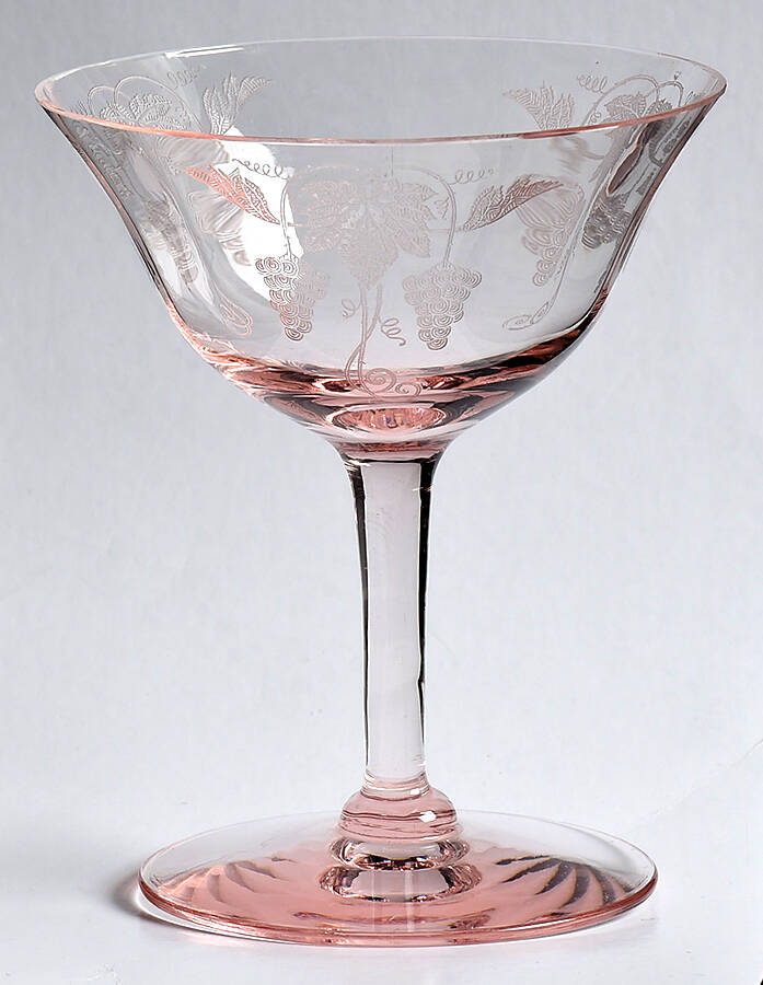 Vintage Pink Champagne/Tall Sherbet by Tiffin-Franciscan-1