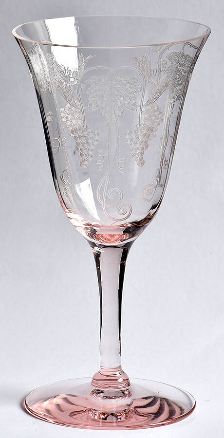 Vintage Pink Water Goblet by Tiffin-Franciscan-1