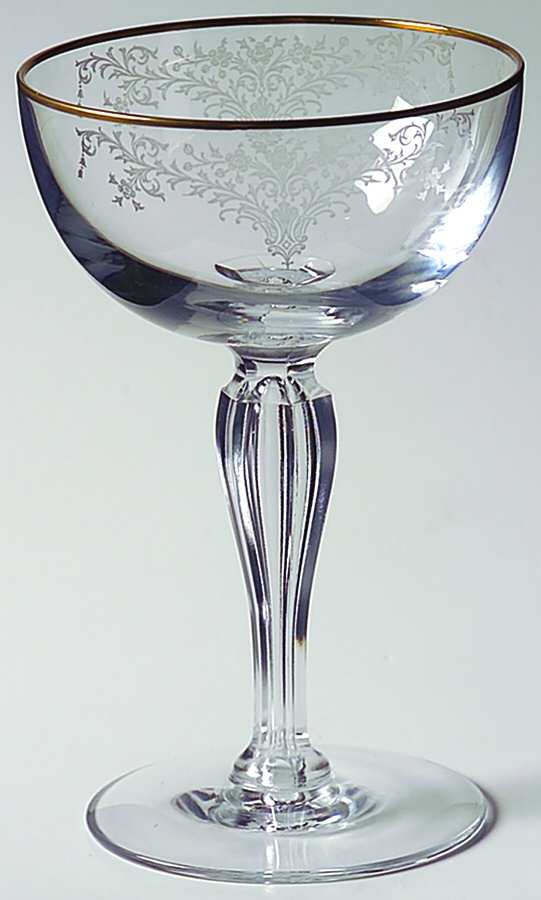 Whisper Clear (Gold Trim) Champagne/Tall Sherbet by Tiffin-Franciscan-1