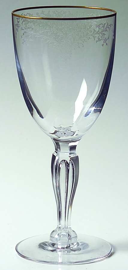 Whisper Clear (Gold Trim) Wine Glass by Tiffin-Franciscan-1