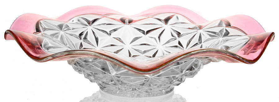 Williamsburg Ruby Flashed Crimped Bowl by Tiffin-Franciscan-1