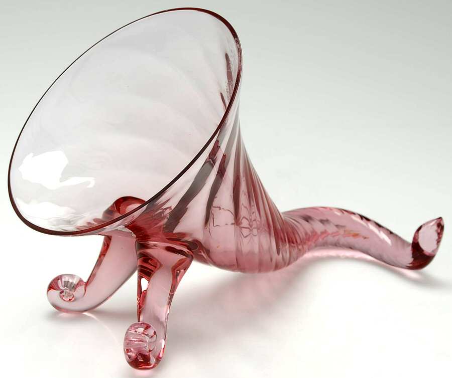 Wistaria Pink (Stem 17477) 10" Cornucopia Vase by Tiffin-Franciscan-1