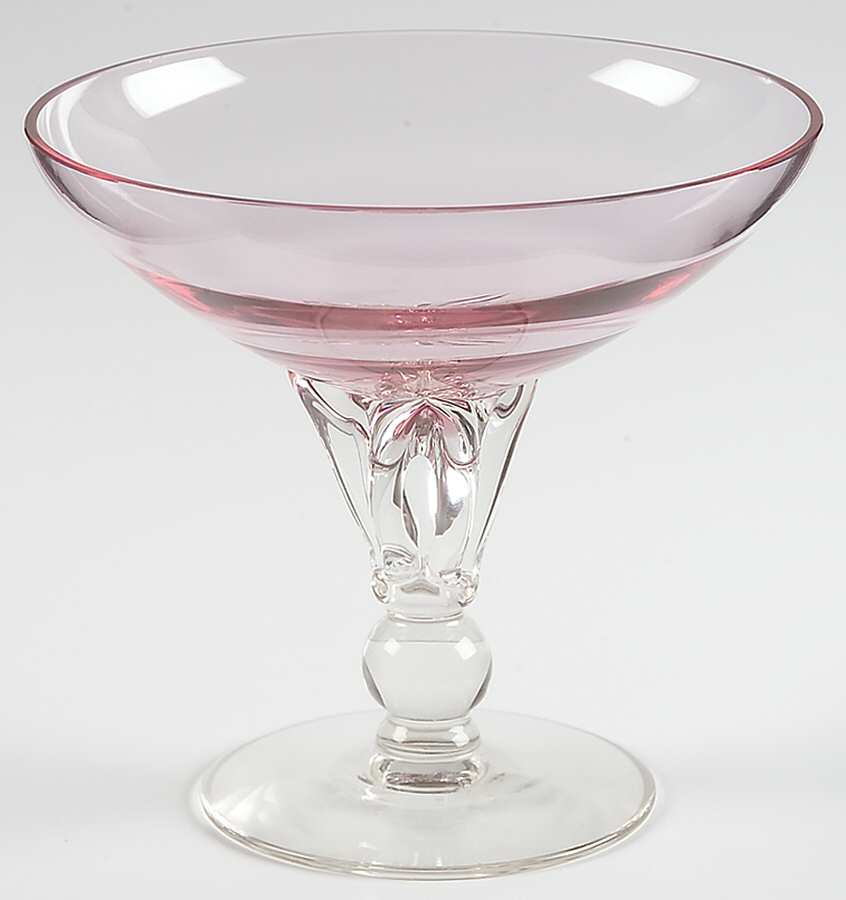 Wistaria Pink (Stem 17477) Round Compote (Height X Width) by Tiffin-Franciscan-1