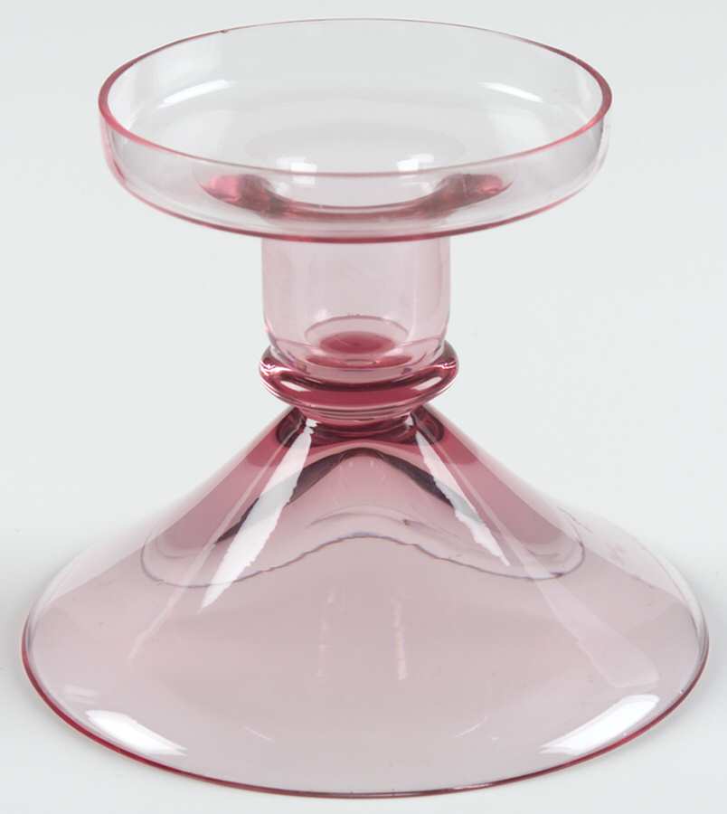 Wistaria Pink (Stem 17477) 4" Single Light Candlestick by Tiffin-Franciscan-1