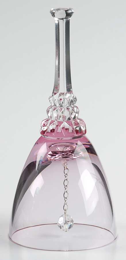 Wistaria Pink (Stem 17501) Bell Made From Claret Glass by Tiffin-Franciscan-1