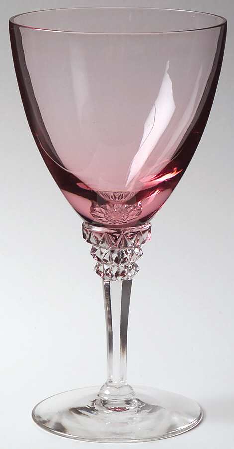 Wistaria Pink (Stem 17501) Water Goblet by Tiffin-Franciscan-1