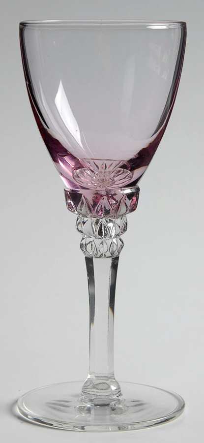 Wistaria Pink (Stem 17501) Wine Glass by Tiffin-Franciscan-1