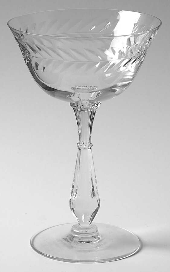 Wreath Champagne/Tall Sherbet by Tiffin-Franciscan-1