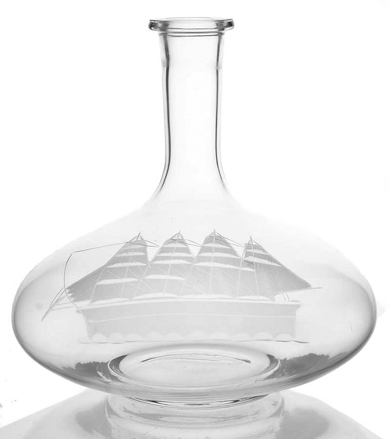 Clipper Ships Decanter No Stopper by Toscany-1