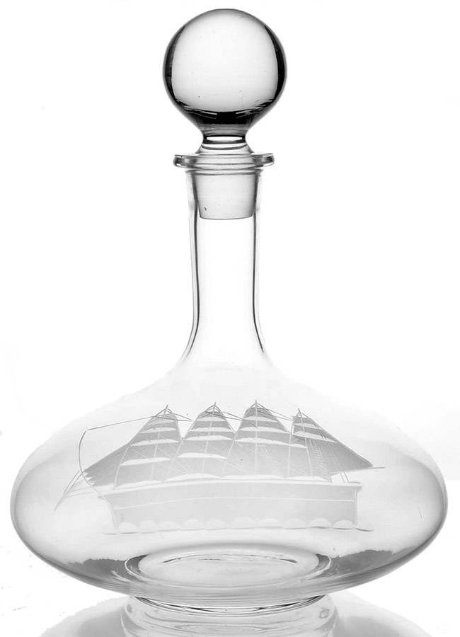 Clipper Ships Decanter & Stopper by Toscany-1