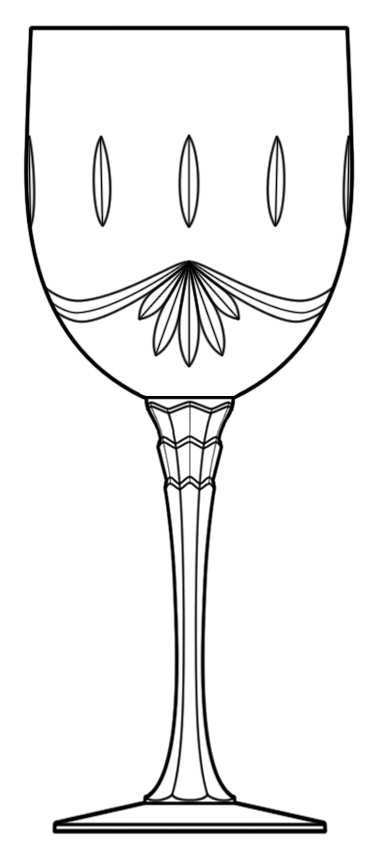 Paradise Water Goblet by Toscany-1