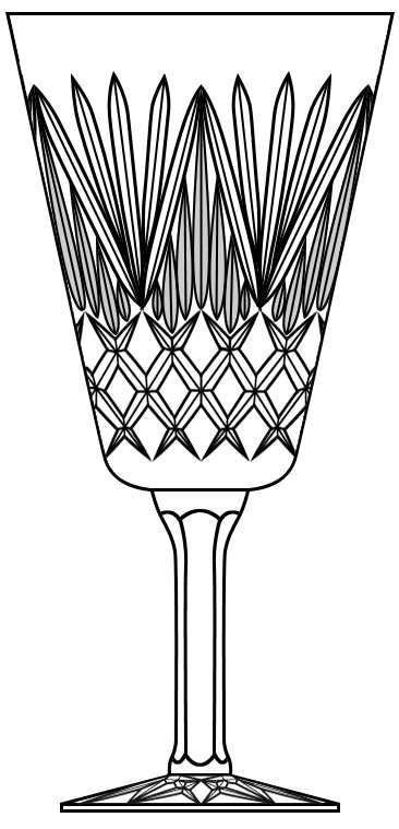 Shannon Suite Water Goblet by Tyrone Crystal-1
