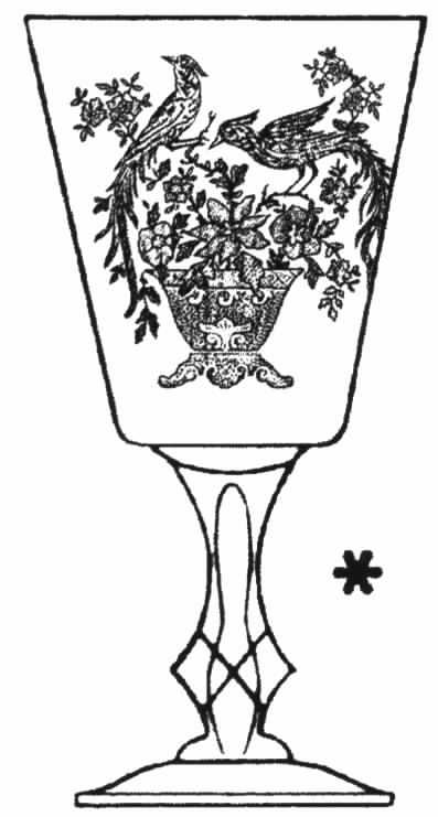 Persian Pheasant Clear (Stem, 17623) Water Goblet by Tiffin-Franciscan-1