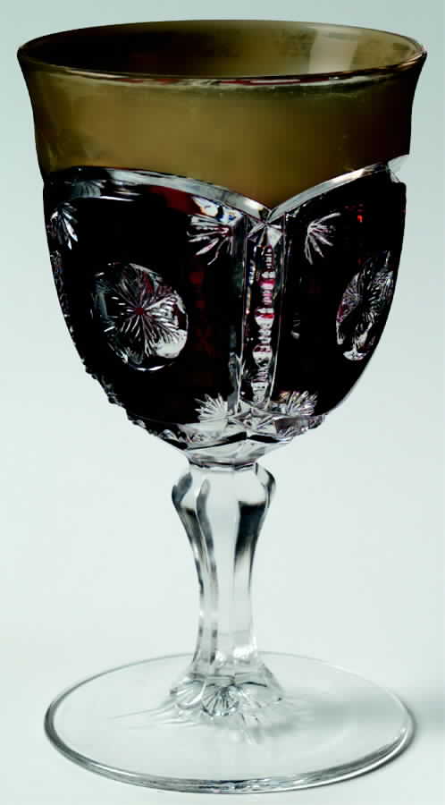 Frost Crystal Ruby Flash Water Goblet by Tarentum-1