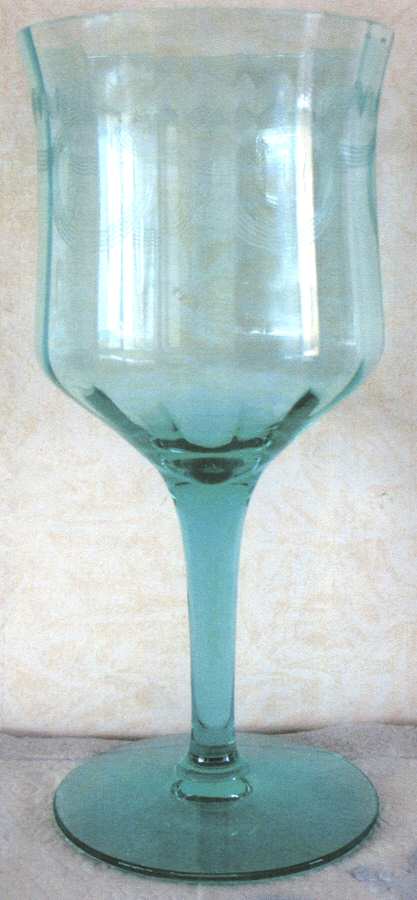 NE297 Green Water Goblet by Tiffin-Franciscan-1