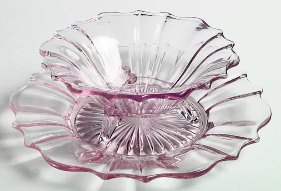 310-1-2-Pink Whipped Cream with Underplate by Tiffin-Franciscan-1