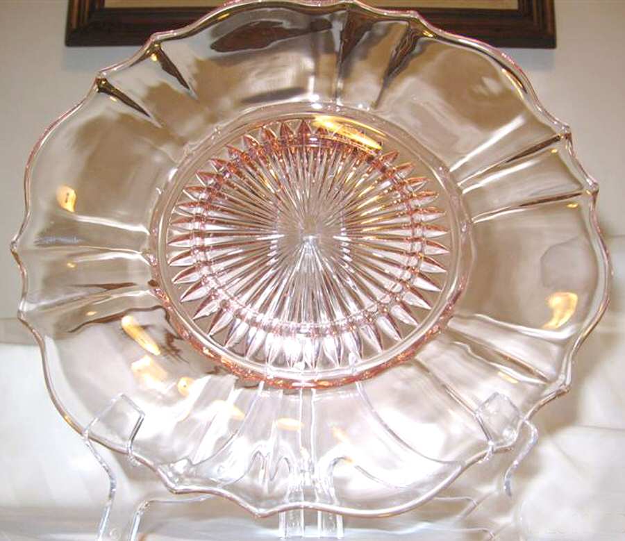 310-1-2-Pink Cheese & Cracker Plate by Tiffin-Franciscan-1