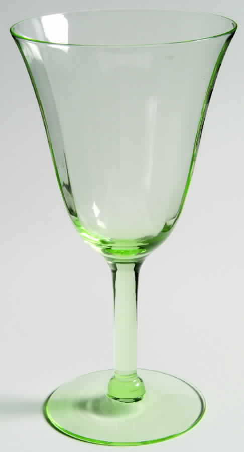 14196 Green Water Goblet by Tiffin-Franciscan-1