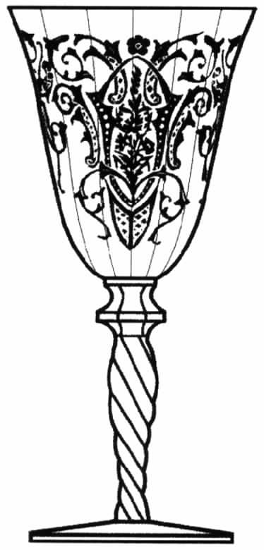 Etch 606 Water Goblet by Tiffin-Franciscan-1