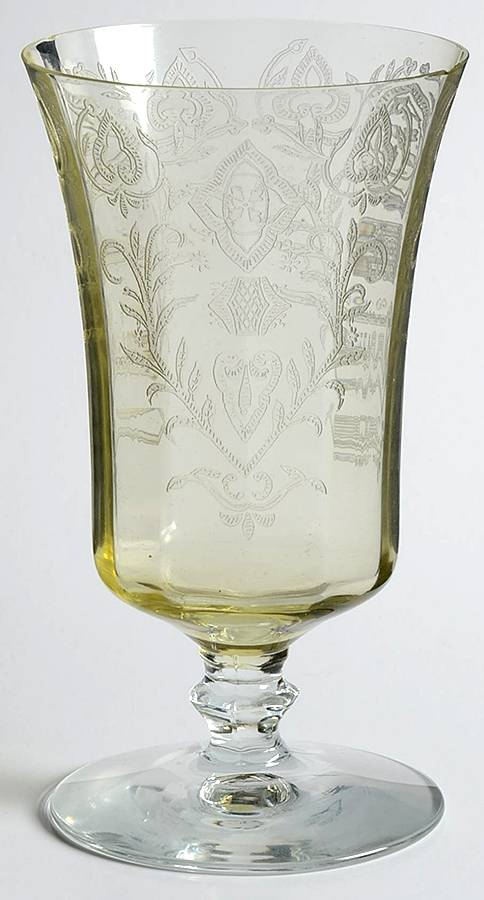 200-1 Yellow 8 Oz Footed Tumbler by Tiffin-Franciscan-1