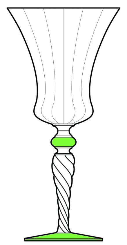 15022 Green Water Goblet by Tiffin-Franciscan-1