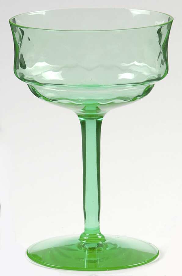15028 Green Diamond Optic Champagne/Tall Sherbet by Tiffin-Franciscan-1