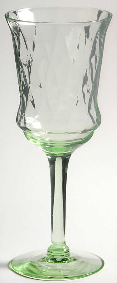 15028 Green Diamond Optic Wine Glass by Tiffin-Franciscan-1