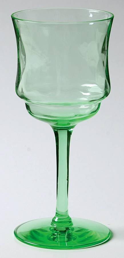 15028 Green Diamond Optic Cordial Glass by Tiffin-Franciscan-1
