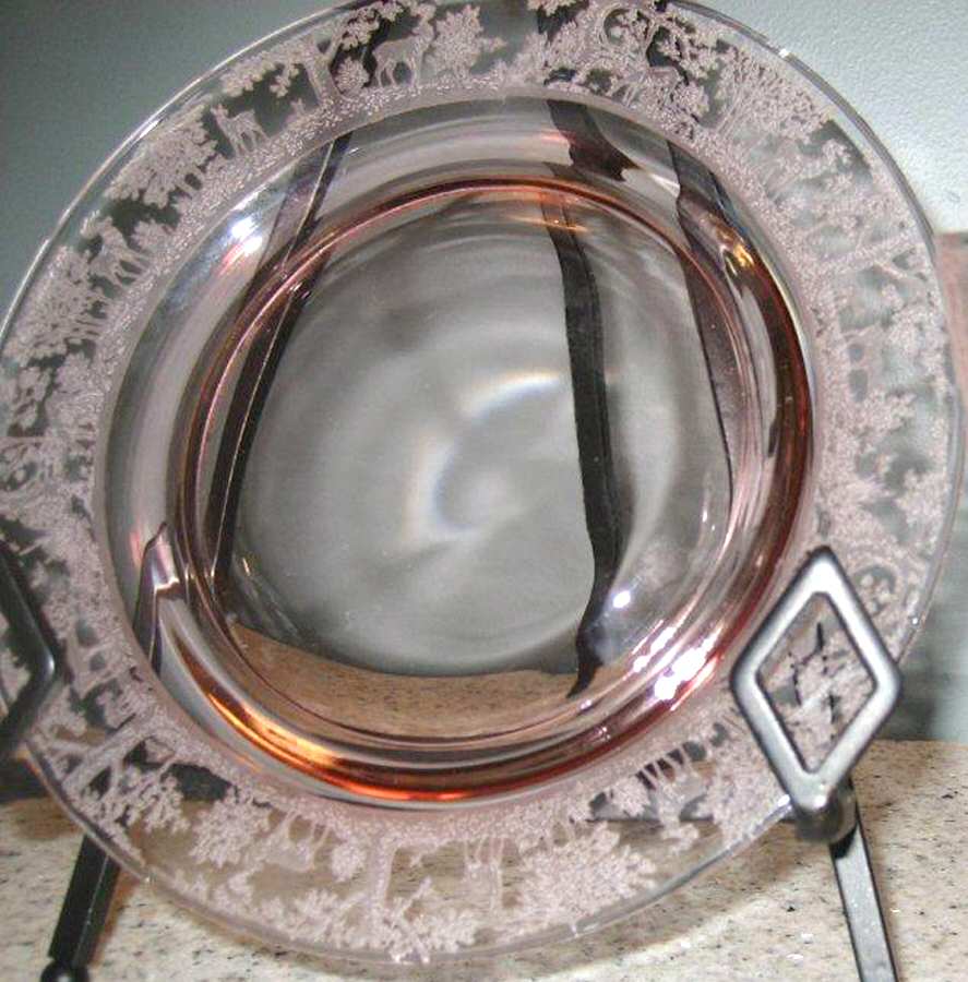 Deerwood Pink 7" Salad Plate by Tiffin-Franciscan-1