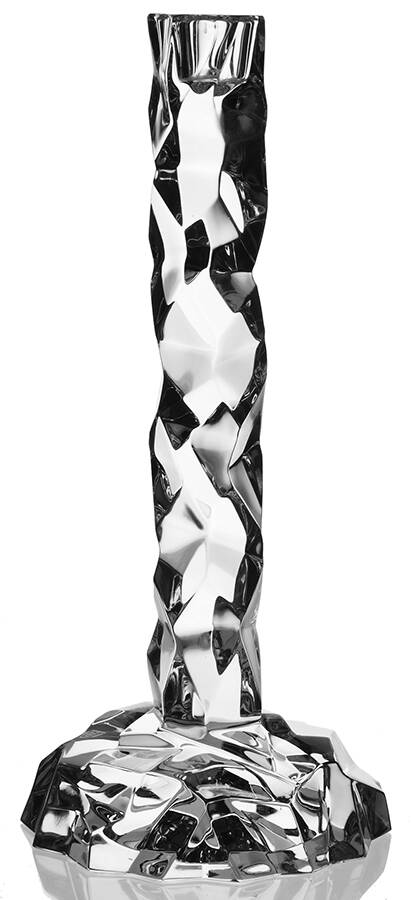 Rock Cut 9" Single Light Candlestick by Tiffany-1