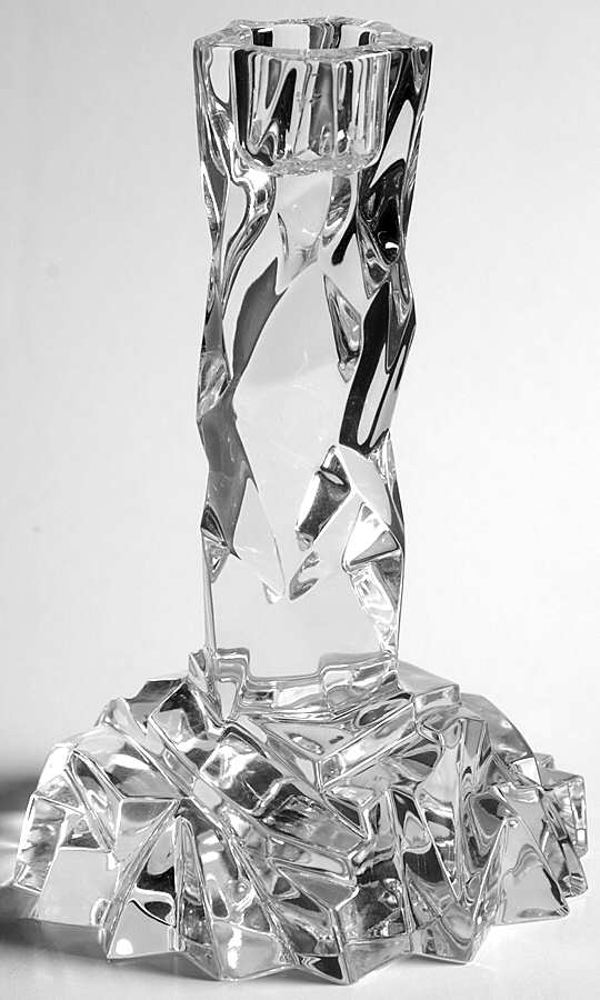 Rock Cut 5" Single Light Candlestick by Tiffany-1