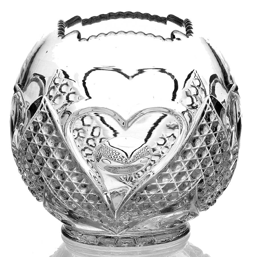 Heart with Thumbprint 5" Rose Bowl by Tarentum-1