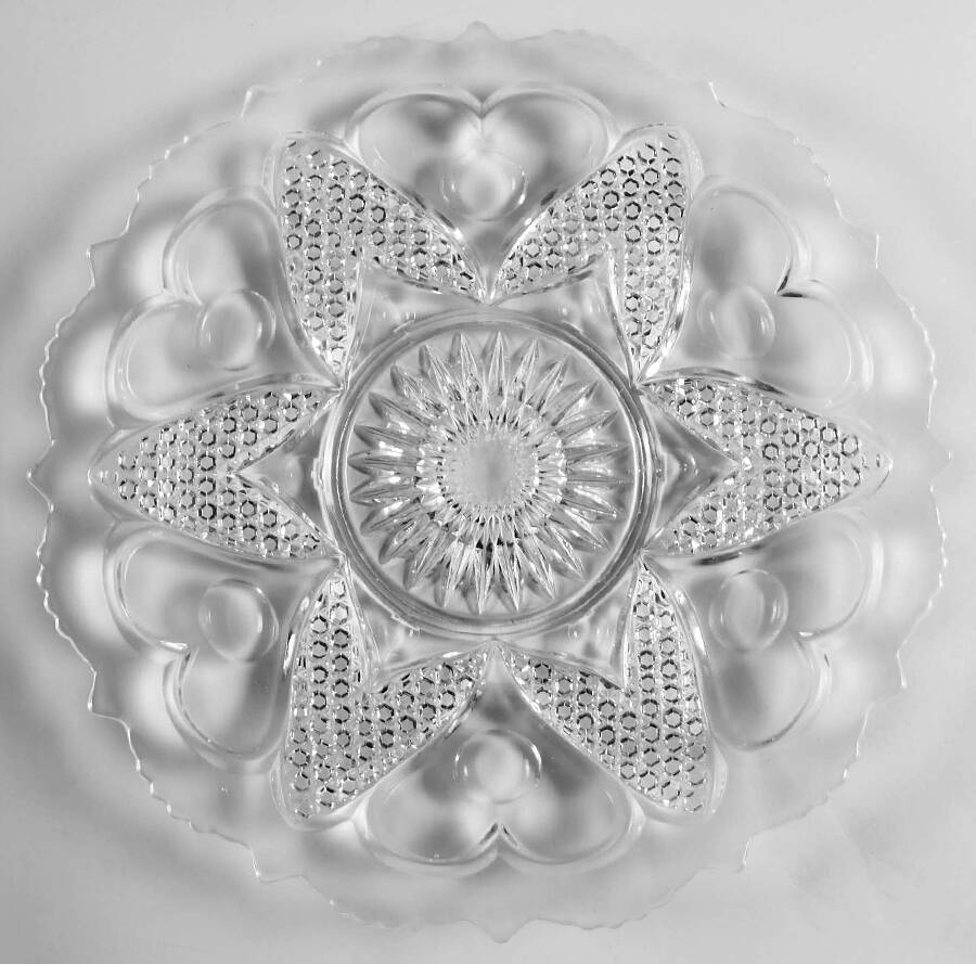Heart with Thumbprint 11" Sandwich Plate by Tarentum-1