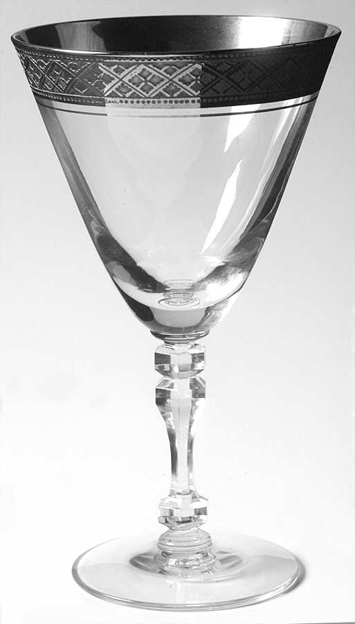 Evening Reflections Platinuim Water Goblet by Tiffin-Franciscan-1