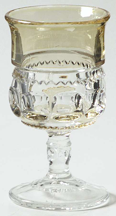 King's Crown-Amber Flashed Wine Glass by Tiffin-Franciscan-1