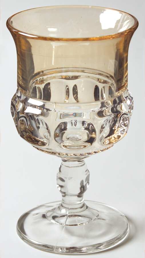 King's Crown-Amber Flashed Water Goblet by Tiffin-Franciscan-1