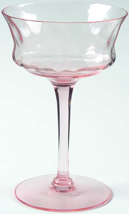 15028 Pink Diamond Optic Champagne/Tall Sherbet by Tiffin-Franciscan-1