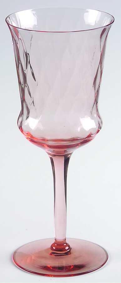 15028 Pink Diamond Optic Water Goblet by Tiffin-Franciscan-1