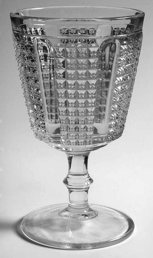 Panelled English Hobnail Water Goblet by Unknown Manufacturer-1