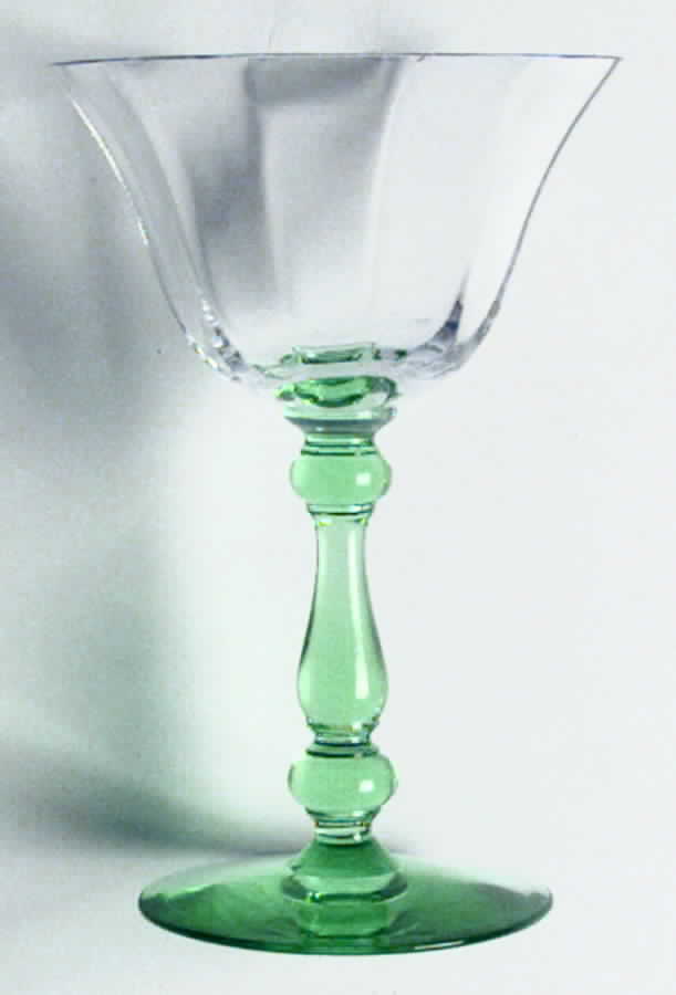 15001 Green Champagne/Tall Sherbet by Tiffin-Franciscan-1