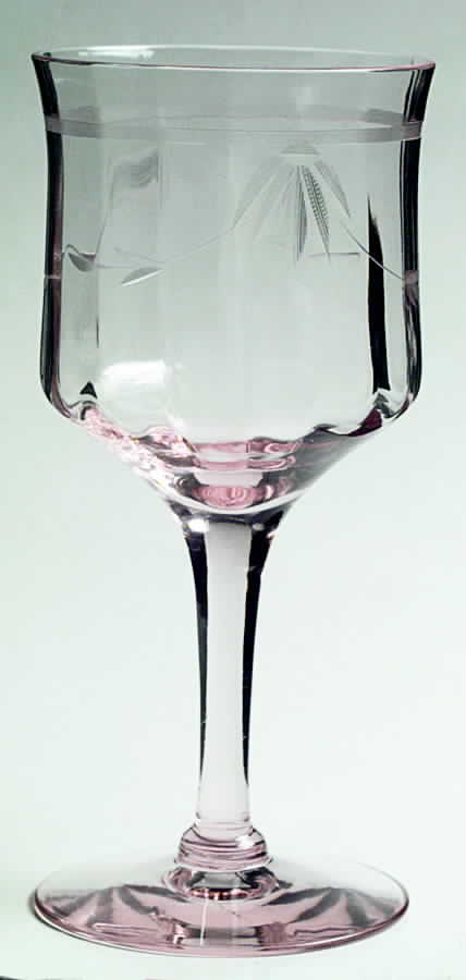 14188-2 Pink Water Goblet by Tiffin-Franciscan-1