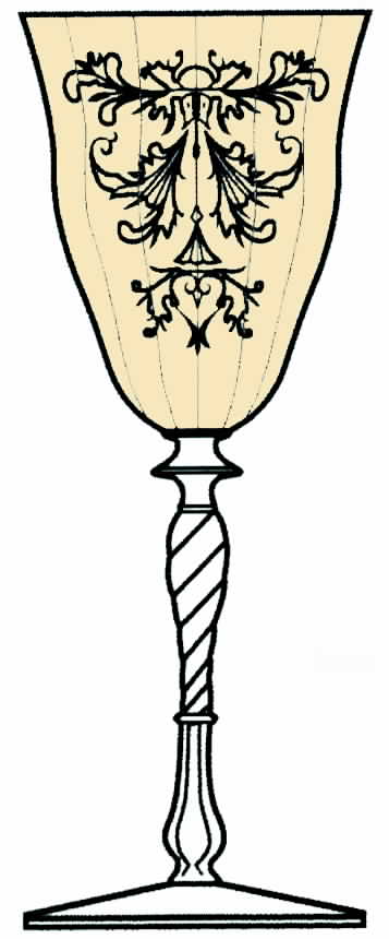 Byzantine Mandarin (Stem 15037) Water Goblet by Tiffin-Franciscan-1