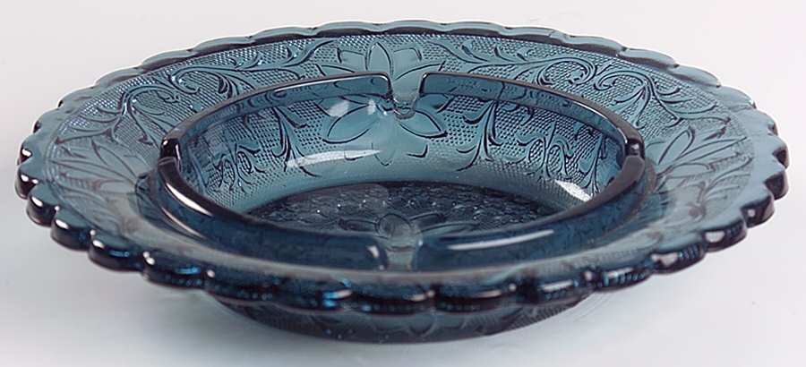 Sandwich Colonial Blue (Bi-Centennial Blue) 7" Ashtray by Tiara-1
