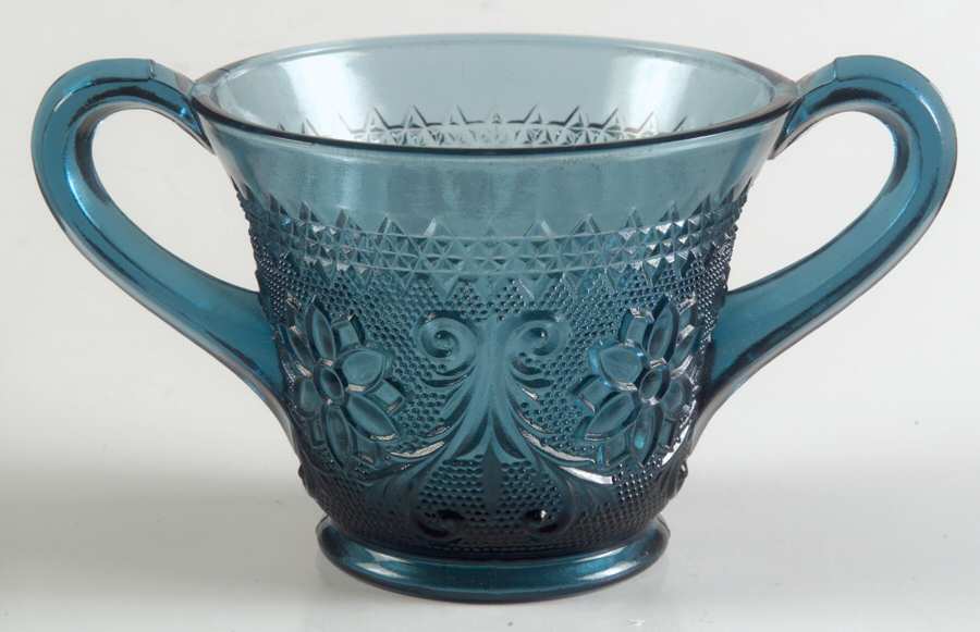 Sandwich Colonial Blue (Bi-Centennial Blue) Open Sugar by Tiara-1