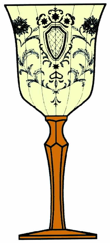 200 Amber and Yellow Water Goblet by Tiffin-Franciscan-1