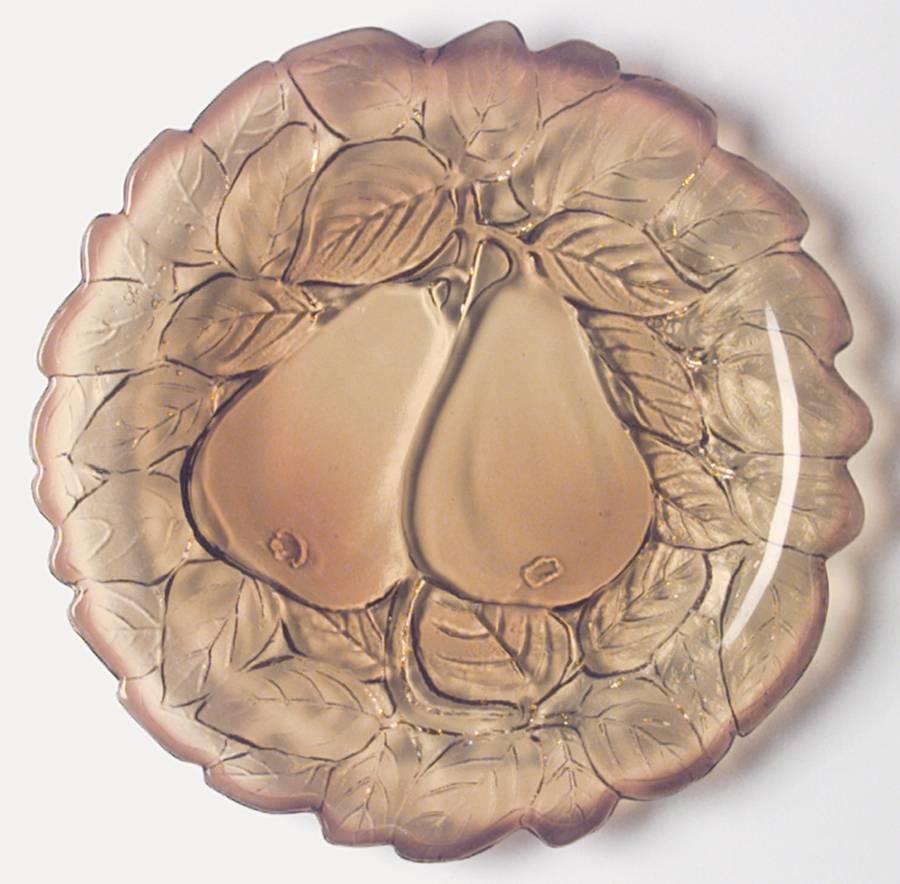 Sweet Pear-Dark Amber (Burnt Honey) 8" Salad Plate by Tiara-1