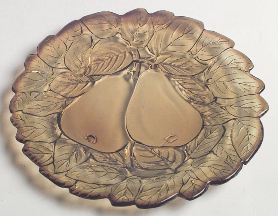 Sweet Pear-Dark Amber (Burnt Honey) 7" Salad Plate by Tiara-1