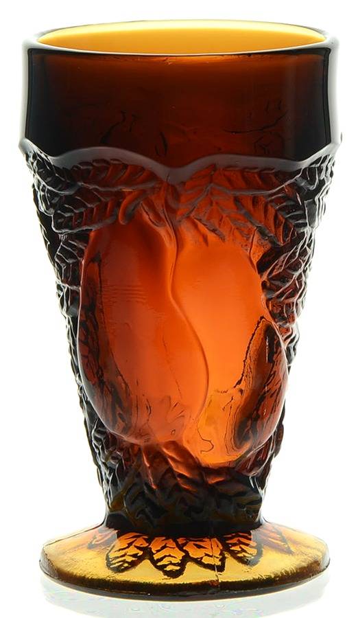 Sweet Pear-Dark Amber (Burnt Honey) 9 Oz Footed Tumbler by Tiara-1