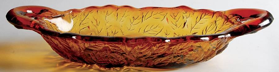 Sweet Pear-Dark Amber (Burnt Honey) Pickle Dish by Tiara-1